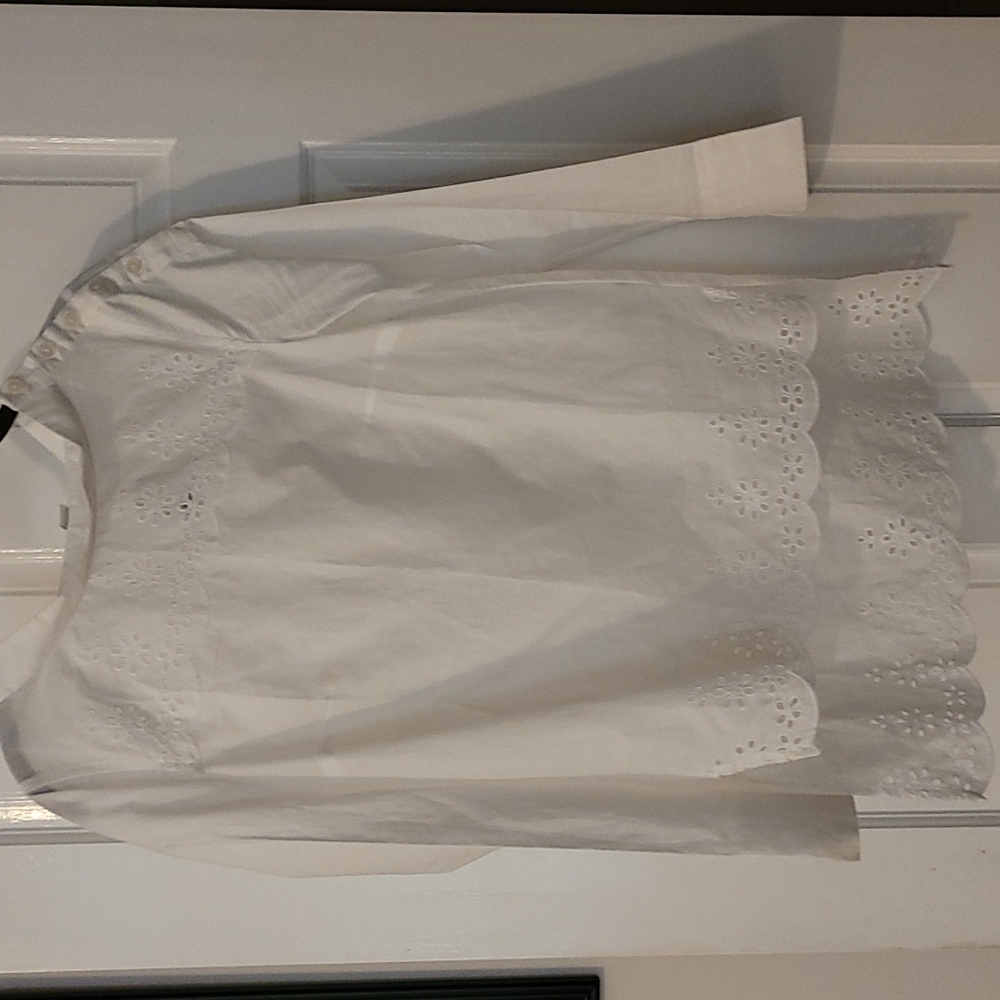 JCrew Eyelett top